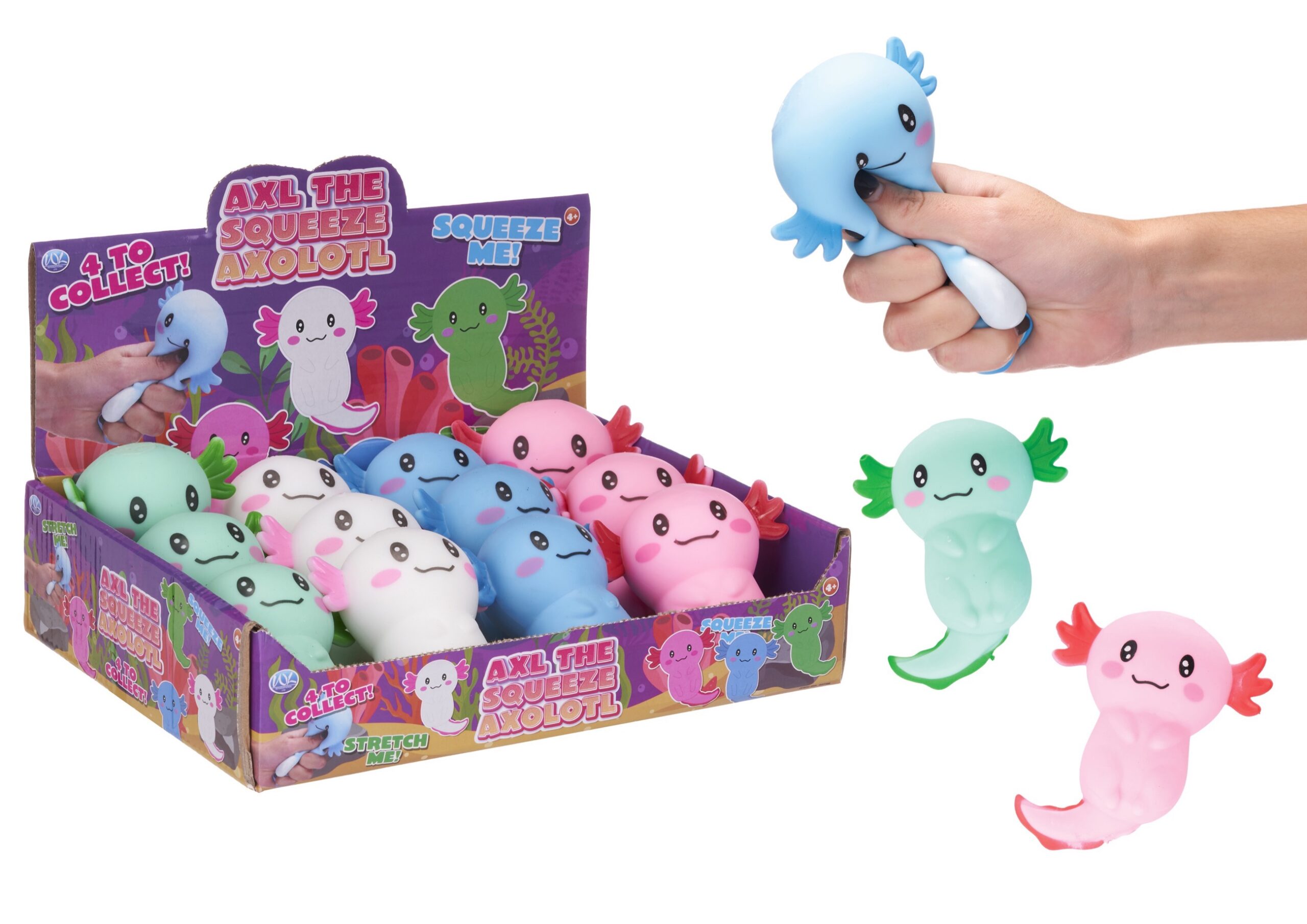 AXOLOTL Squishy 10cm In espo da 12PZ 4ass…x12…x216